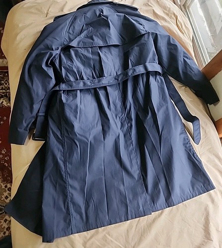 Military Navy Blue Vintage All Weather Trench Coat Full Liner Size 44L Defender - Picture 5 of 9