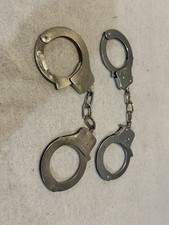 Vtg Chrome Imperial Handcuffs No Keys Die Cast Metal Play Costume READ