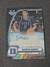 2024-25 Bowman University Chrome Basketball #18 Darren Harris Black Wave Auto