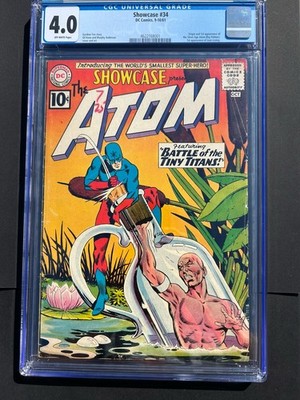 Showcase 34 1961 DC Comics CGC VG 4.0 1st App Silver Age Atom