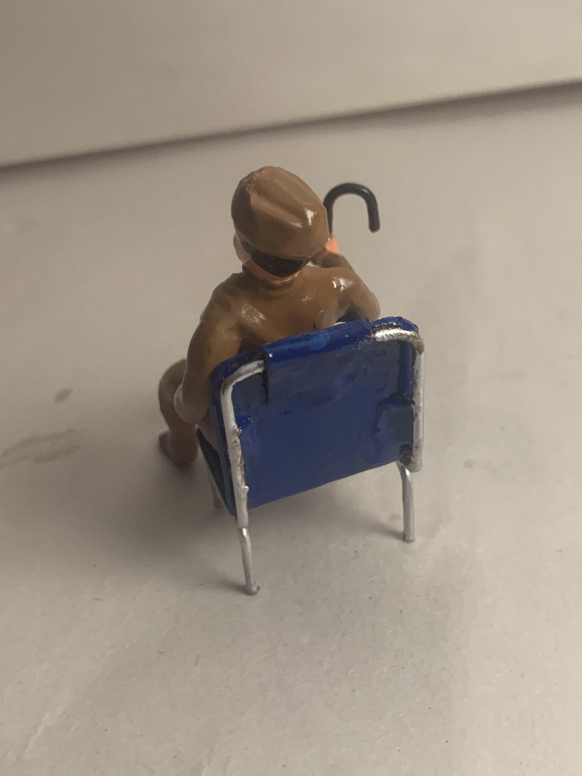 Toy Soldier w/ Prosthetic Leg Seated Barclay Manoil Jags Toy Conversions