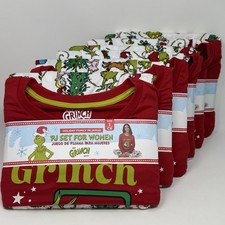 Dr Seuss The Grinch Holiday Family Pajamas Grinch Mode ON/OFF Womens MANY SIZES 