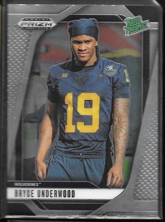 Bryce Underwood 2025 Panini Prizm Base Draft Picks Rated Prospect #28 Wolverines