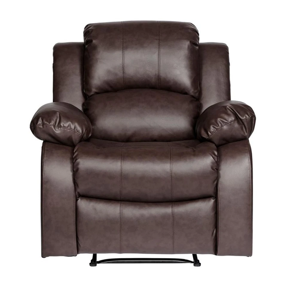 Lexicon Cranley Traditional Faux Leather Reclining Chair in Brown - Image 3 of 4