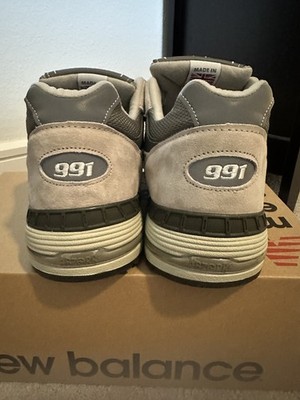 Buy Size 13 - New Balance Men's 991 Made in England Grey White