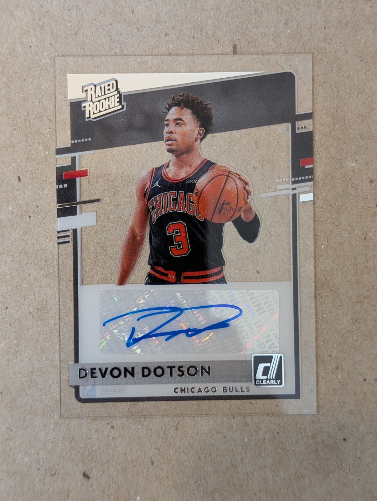 2020-21 Panini Clearly Donruss - Rated Rookie Autographs Devon Dotson #RRA-DVD