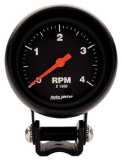 Autometer Tachometer 4000 Rpm 2-58 In Dia Z-series Electric Analog Black Face