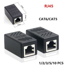 Conector extensor de cable de red Ethernet CAT6/CAT5 acoplador en línea RJ45 1-10 piezas