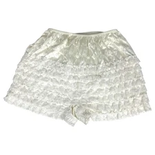 Vintage White Lace Pettipants Bloomers Shorts Square Dancing Small Medium - READ