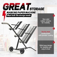 Black Masking Paper Machine W Wheels Holds 12 24 36 Masking Paper Rolls