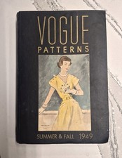 Vogue Sewing Patterns Hardcover Book 1949 Summer & Fall Counter Catalog