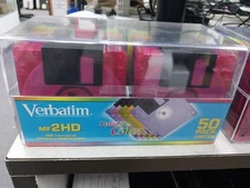 Verbatim DataLife Colors 50 Pack Disks in Storage Case MF 2HD IBM Formatted NEW 