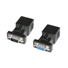 2 Pack RS232 DB9 To RJ45 Serial Adapter DB9 Female/Male To RJ45 Ethernet