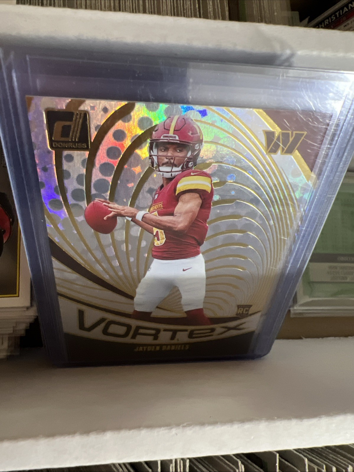 2024 Panini Donruss Jayden Daniels Vortex Rookie RC #VOR-JDA Commanders 