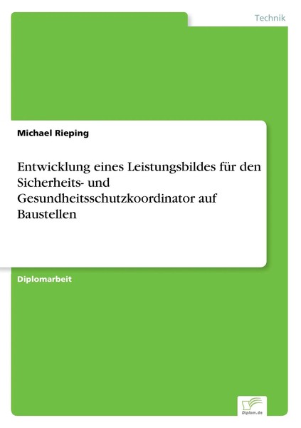 Entwicklung Eines Leistungsbildes FüR Den Sicherheits- Und...-image
