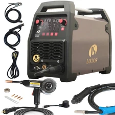 LOTOS MIG225SP MIG Welder, with Aluminum Spool Gun, 6 in 1 MIG Welder, 120/240V