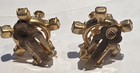 Vintage Star GoldTone Snowflake AB Rhinestones Earrings Clip-on — photo 6