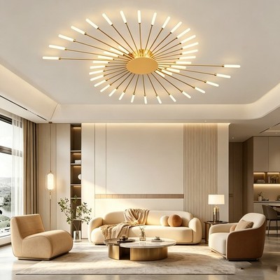 Contemporary LED Ceiling Lamp Fireworks Pattern Home Decor Light for Entryway