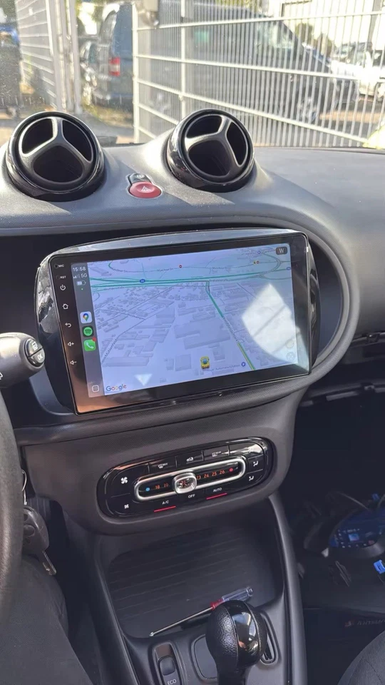 Autoradio 9” Car Tablet Android 15 Carplay Per Smart 453 Forfour Fortwo 2014-23 - Immagine 3 di 4