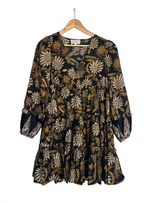 Cleobella Tilda MUSTERTES MINIKLEID MAGNOLIA Größe SMALL UK 10 12