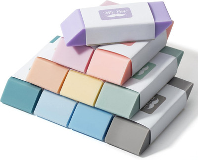 - Pencil Erasers, 10 Pack, Morandi Colors | Soft Rubber Pencil Erasers