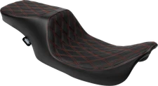 DRAG SPECIALTIES SEATS Predator Fits 2-Up Seat 4695D Vinyl Double Diamond Red