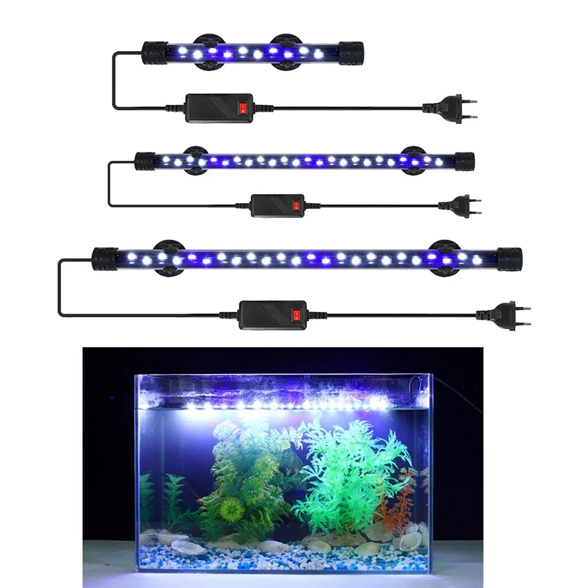 Réservoir à Poissons à Pince pour Aquarium LED Réservoir à Poissons