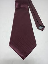 Pre-owned Stafford Executive Striped Tie 100 Silk Maroon