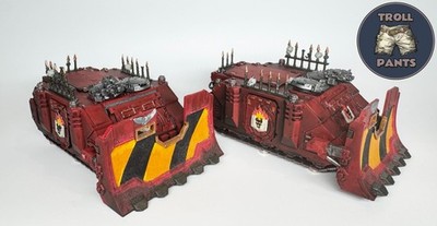 2 Chaos Rhino & Vindicator Parts - Needs some Love - Warhammer 40k