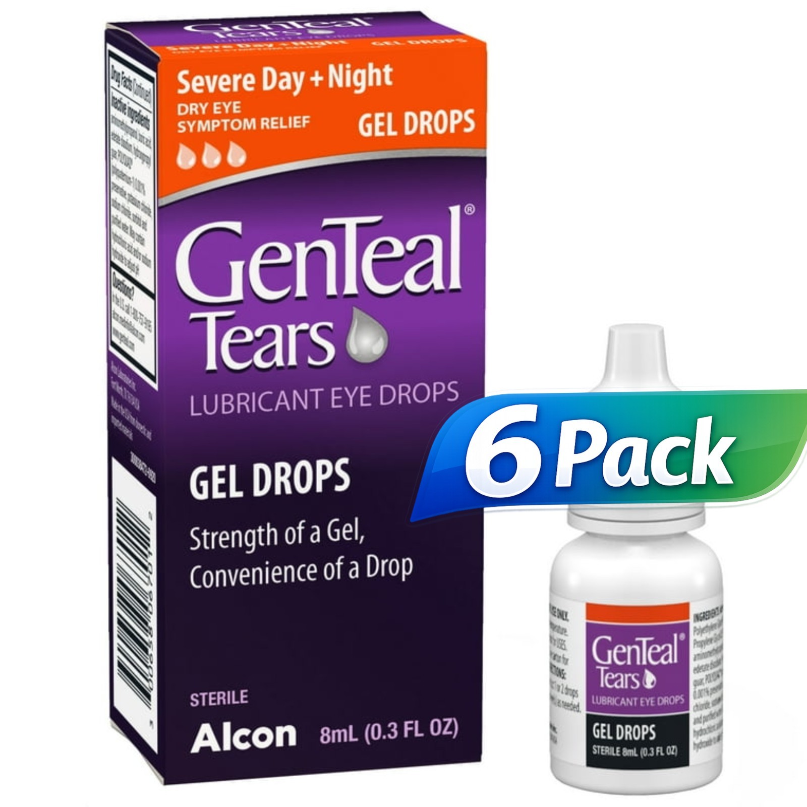 Lubricant Eye Drops | 6 Pack (8 Ml Each) | Exp 11/2026