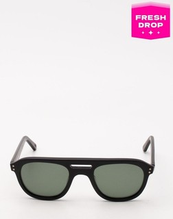 RRP€1150 E.B. MEYROWITZ Pilot Sunglasses Matte Black HANDCRAFTED Polarized Lens