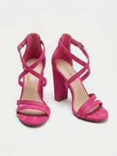 Women High Chunky Block Heel Sandals Ankle Strap Open Toe