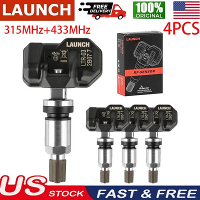#ad 4 PACK LAUNCH TPMS MX Sensor 315MHzamp;433MHz 2in1 Auto Tire Pressure Sensor Metal* $49.00