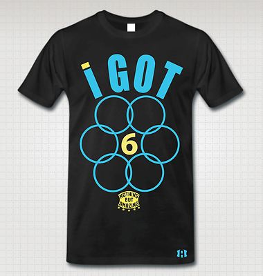 ''I GOT 6'' T-Shirt to Match 6 Rings ''GAMMA BLUE'' 