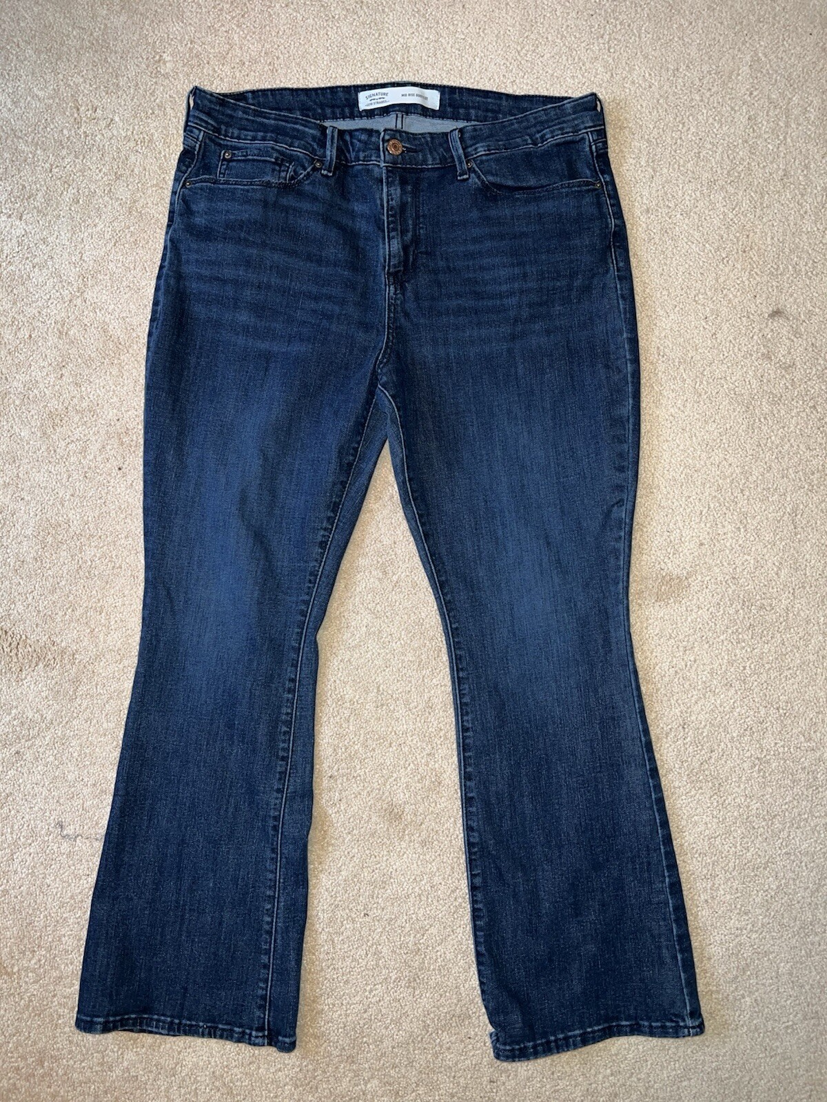 JEANS - Levi's Signature - Mid Rise - Boot Cut - Dark Blue - 16 Short-image