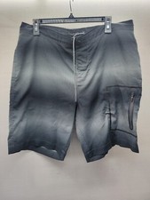 Mack Weldon Board Shorts Mens Size 35/36 Zipper Pockets Gray Black Fade Dots