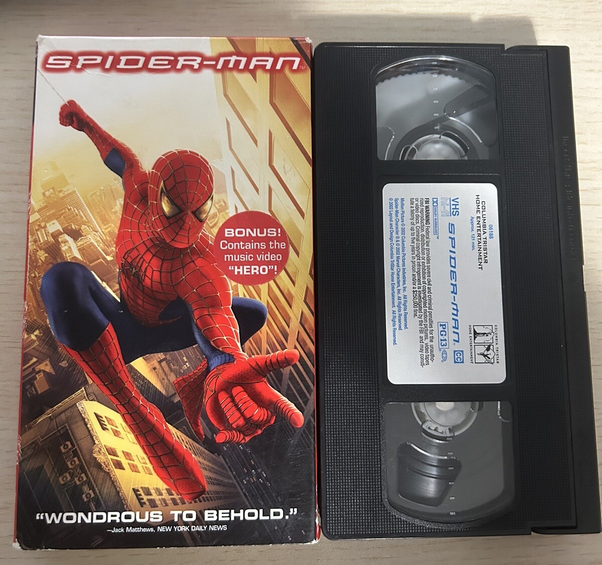 Spider-Man (VHS, 2002) Toney Maguire Kirsten Dunst Willem Dafoe James Franco