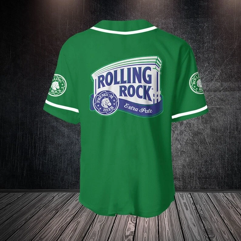 Vintage Rolling Rock Baseball Jersey Shirt, Beer Baseball Jersey, Gift For Men