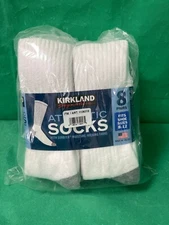 Kirkland Signature Men’s Athletic Socks 8 Pair White Color