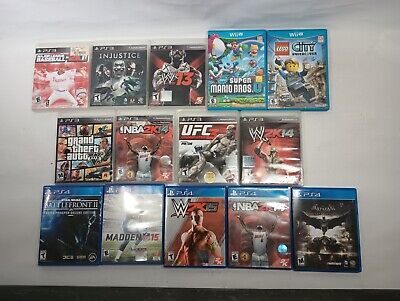 Lot of 14 Sony PlayStation 4 PS4, PS3 and Nintendo WI Games d30