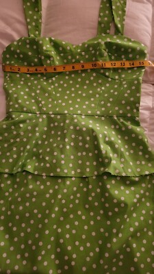 betsy johnson Polka Dot Dress apple green/ white dots size 6 nwot | eBay