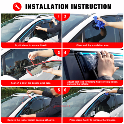 Lightronic WV194629 In-Channel Car Window Rain Guards