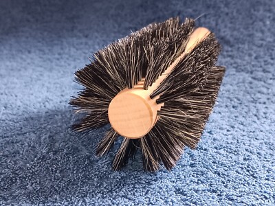 Vtg Full All Round Brush Black Soft Bristles Hair styling Unbranded 590445 Estat