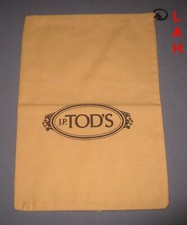 TOD'S Schuhbeutel Staubbeutel Schutzbeutel gelb-braun mit Zugband 34x 23cm