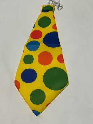 Colorful Polka Dot Clown Tie Costume Accessory Party Prop Fun Gag Gift