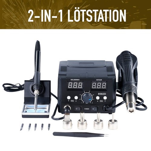 2-IN-1 Digitale Entlötkolben Heißluft Löten Lötstation Entlötstation ...