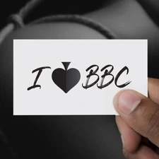 10PCS I B.B.C - cuckold Fake Adult Temporary Tattoo Kinky Sexy Adult BDSM