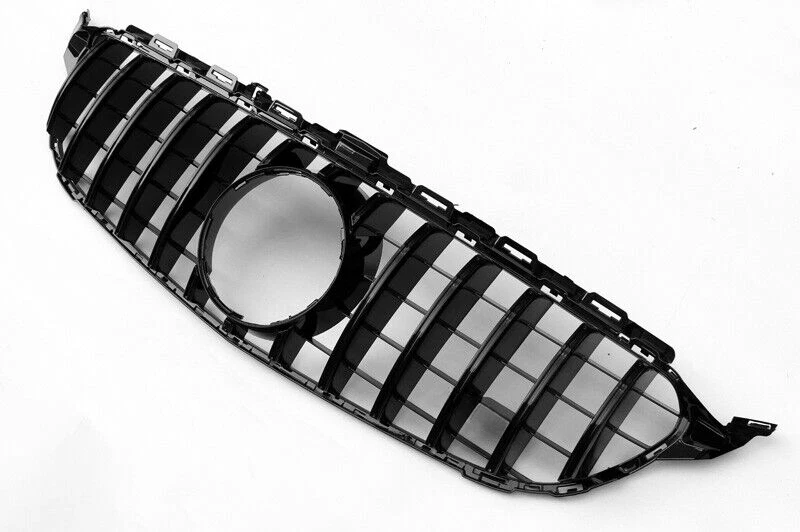 Black GT R Front Grill Grille for Mercedes-Benz C-Class W205 2015-2018/2019-2020 Foto 3 de 4