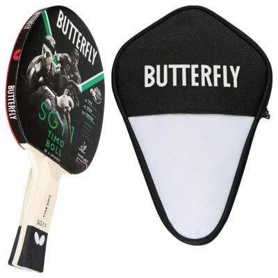 Butterfly 1x Timo Boll SG11 Tischtennisschläger + Tischtennishülle | TT Set