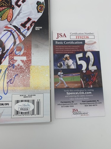 Duncan Keith Signed Autographed Beckett Hockey Magazine JSA Authenticated - Picture 5 of 9